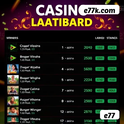 Cassino e77 app mobile